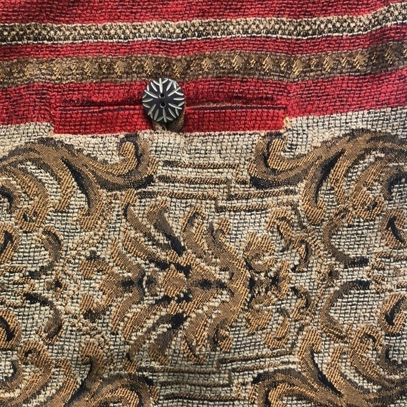 Sag Harbor Vintage Style Jacquard Pattern Collarless Jacket Coat Size 16 - Picture 10 of 14